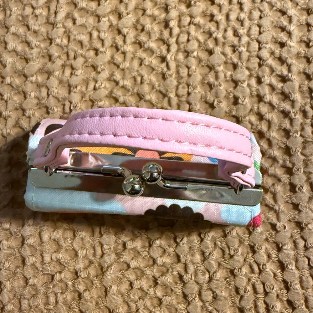 TIC TOK Mini Handbag Lipstick Coin Purse Retro Floral Bold Colorful Snap Handle - Picture 6 of 7